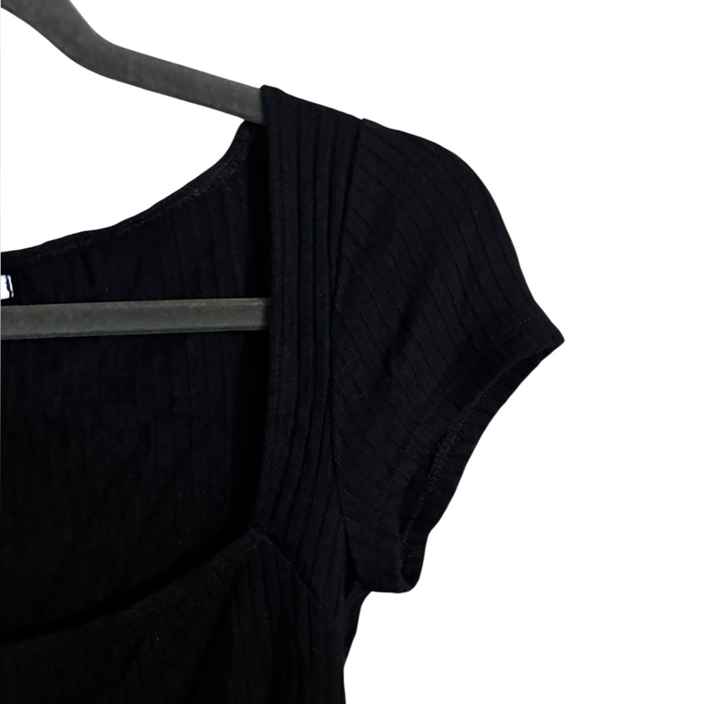 Reformation Black Square Neck Top Small - Picture 2 of 5